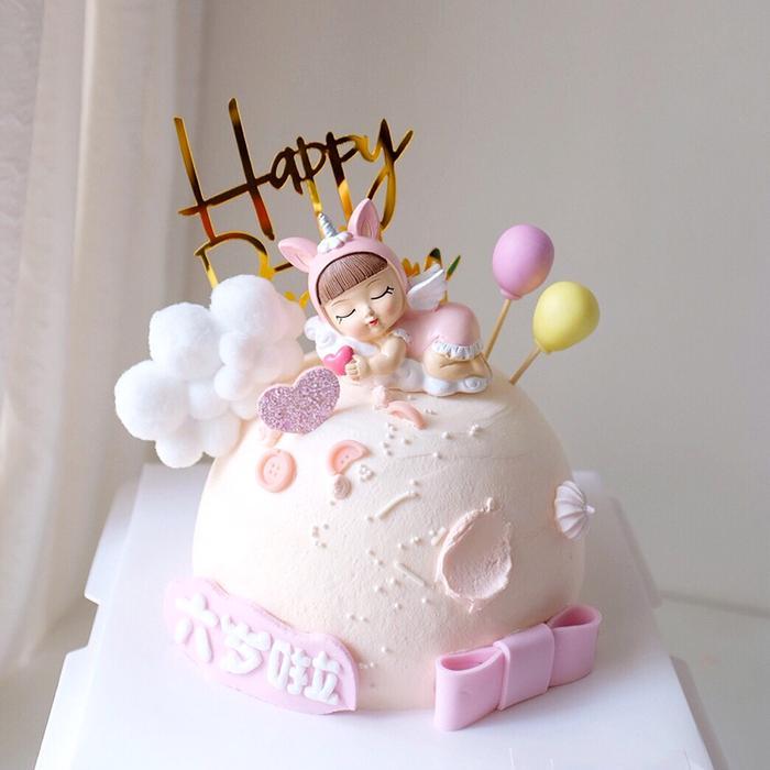 HIASAN CAKE MALAIKAT UNICORN / CAKE TOPPER UNICORN / BABY UNICORN LUCU