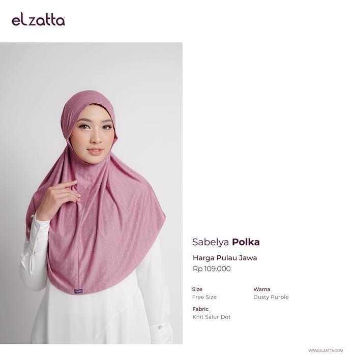 ELZATTA SABELYA POLKA JILBAB MARYAM MOTIF SIMPLE TERBARU HIJAB INSTAN