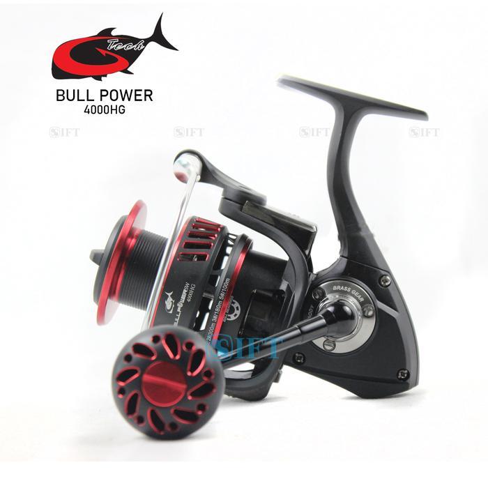 Reel G-TECH BULL POWER SW 3000 s/d 8000 HG PG BGS Power Handle Metal Body Saltwater Laut Resmi GTech