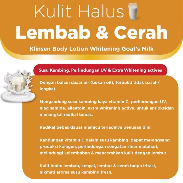 Bshop- Klinsen Hand & Body Lotion Whitening Goat Milk 250 Ml