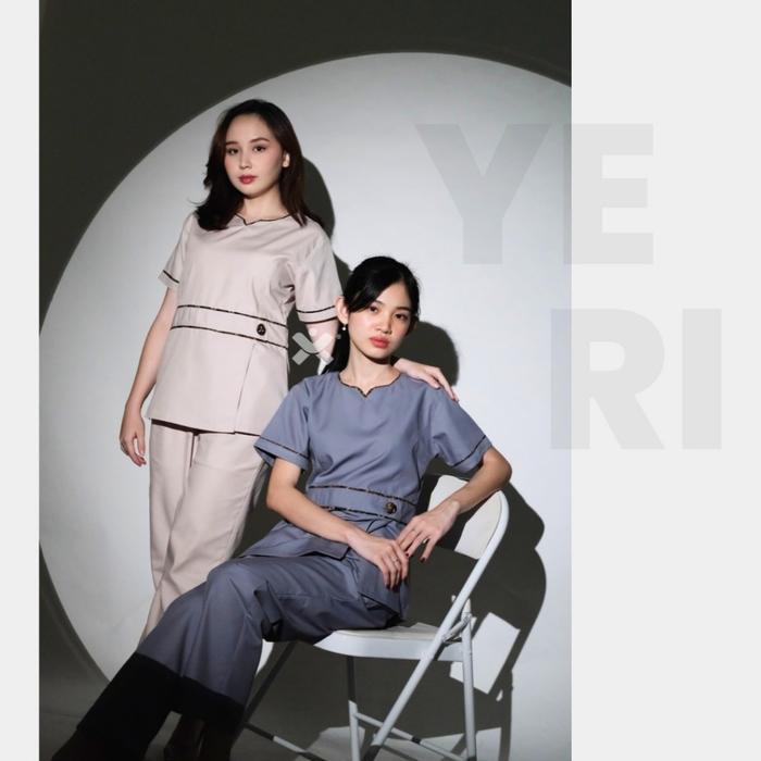 ttir- Baju Seragam Suster Lvin Peplum Batik / Yeri Series / Baju Babysitter / Nanny