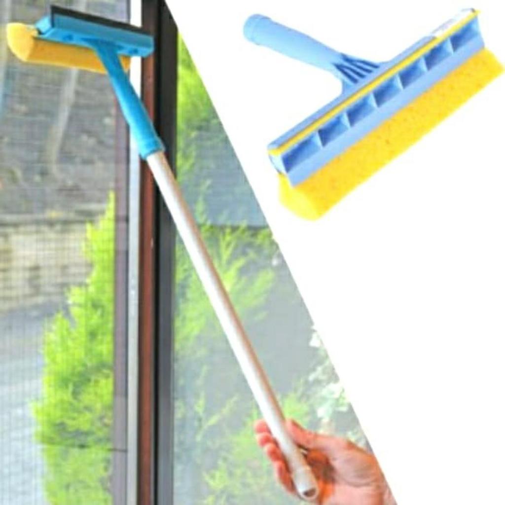 Nagata Super Wiper Air Kaca 2 Sisi Karet Tebal Gagang Pendek Plastik Kuat Premium Nagata 20CM Wefer 