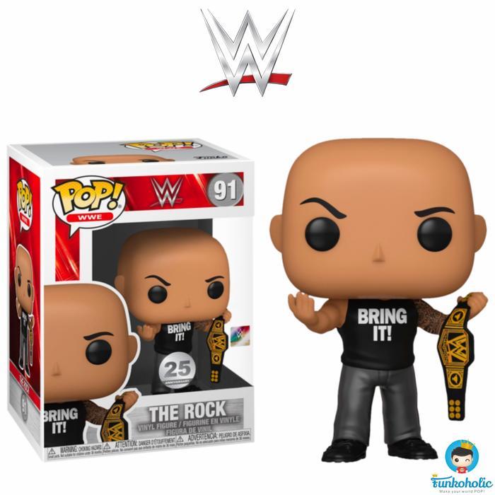 Funko Pop Wwe - The Rock With Championship Belt Bring It [Exclusive]