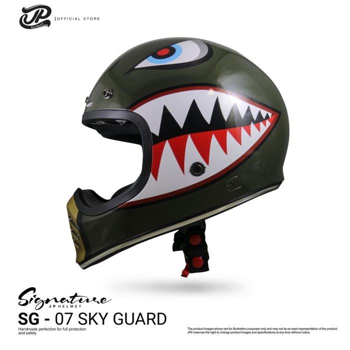 Helm JP Retro Signature SG - 07 - Helm Full Face Klasik