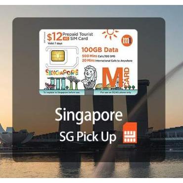 M1 - 4G Tourist SIM Card (SG Pick Up) - Berlaku 7 hari - 100GB