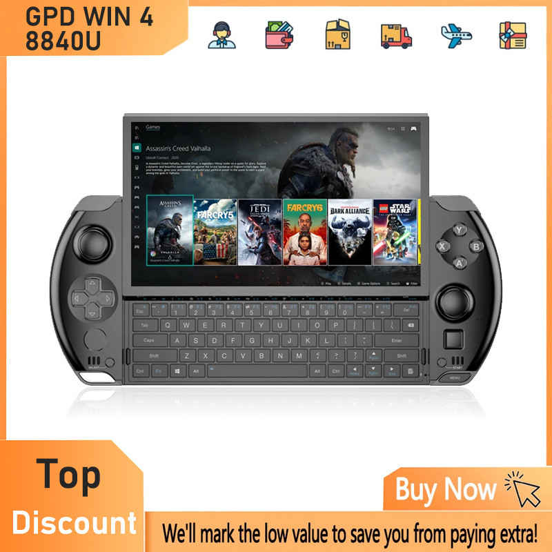 New GPD WIN 4 AMD 8840U 6" Handheld GamePad Tablet WIN10 Systerm Pocket Mini PC Laptop Game Player C