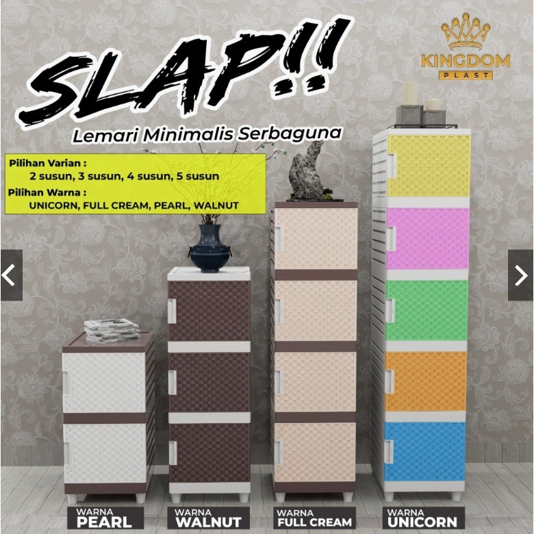 LEMARI PLASTIK SERBAGUNA SLAP - LEMARI PAKAIAN ANAK - RAK HELM - RAK BUKU SERBAGUNA - LEMARI PLASTIK