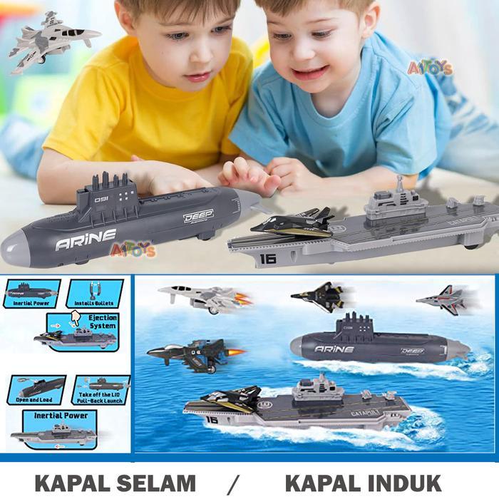 Mainan kapal selam mainan submarine mainan aircraft carrier mainan kapal induk mainan jet tempur