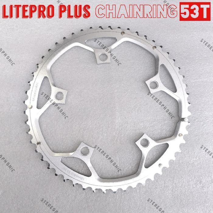 Chainring LITEPRO 53T Chainring 53T LITEPRO Plus Chainring BCD130 5 BOLT