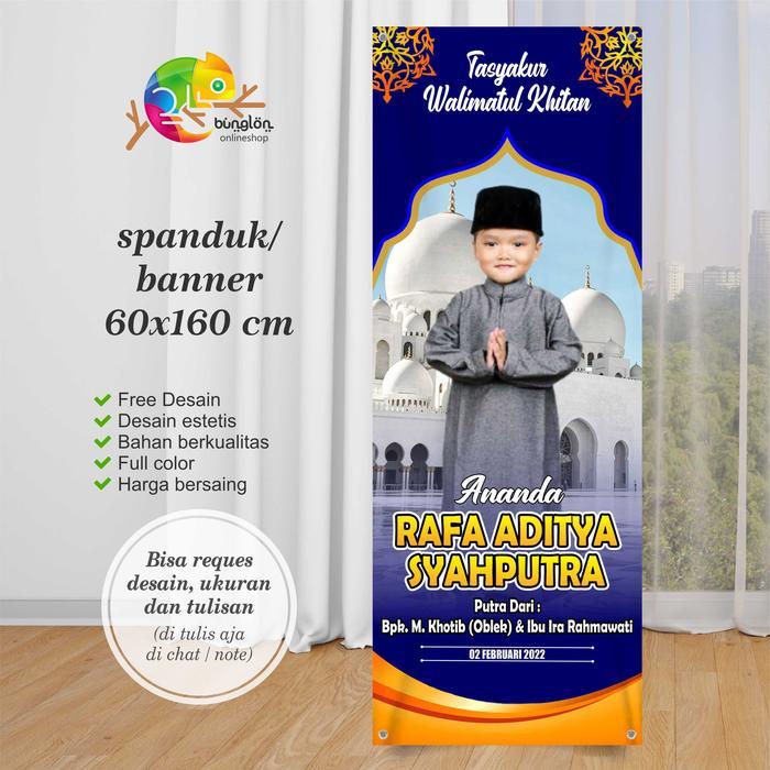 Spanduk Banner Syukuran Khitanan Anak FREE CUSTOM desain