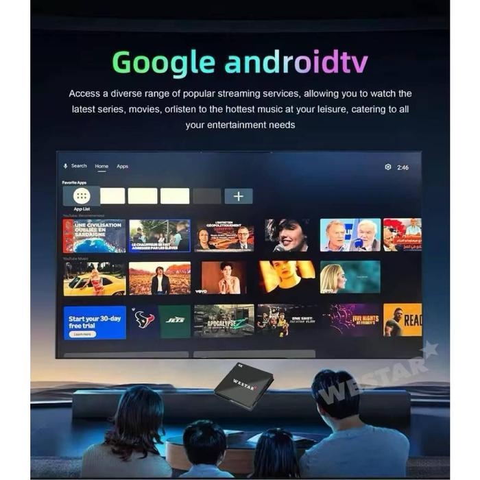Premium Android Tv Box Westar Hd 4K Smart Easy Media Player Me Original