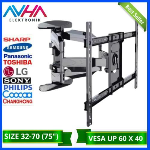 BERKUALITAS BRACKET TV SWIVEL IMPOR FOR 50-75 INCHI