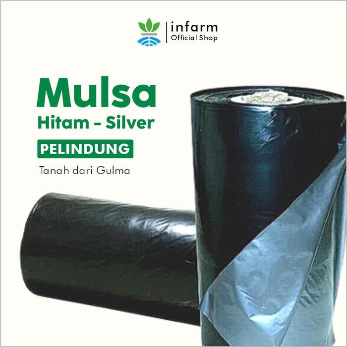INFARM - Mulsa Plastik Hitam Perak Pencegahan Kutu Daun (MPHP) mulsa plastik hitam perak, mulsa