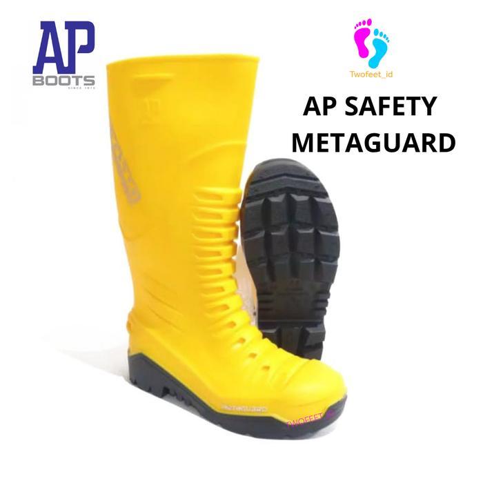 AP Boots Safety Metaguard Size 39-43 Sepatu Boots Safety AP Metaguard Toe Cap Besi Karet Standar EN