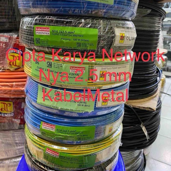 Kabel Metal Nya 2.5 Metal / Nya 2,5 Mm / 1X2,5Mm / Nya 2.5 Metal 100M Terbaru 