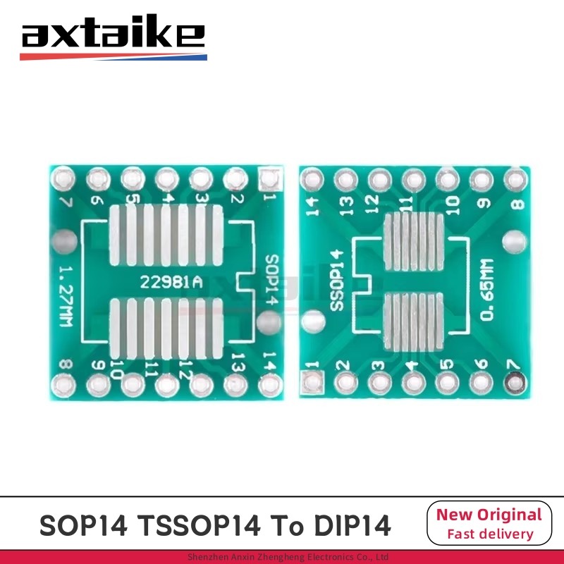 20PCS TSSOP14 SSOP14 SOP-14 SOP14 To DIP14 PCB Transfer Board DIP Pin Board Pitch IC Adapter Plate