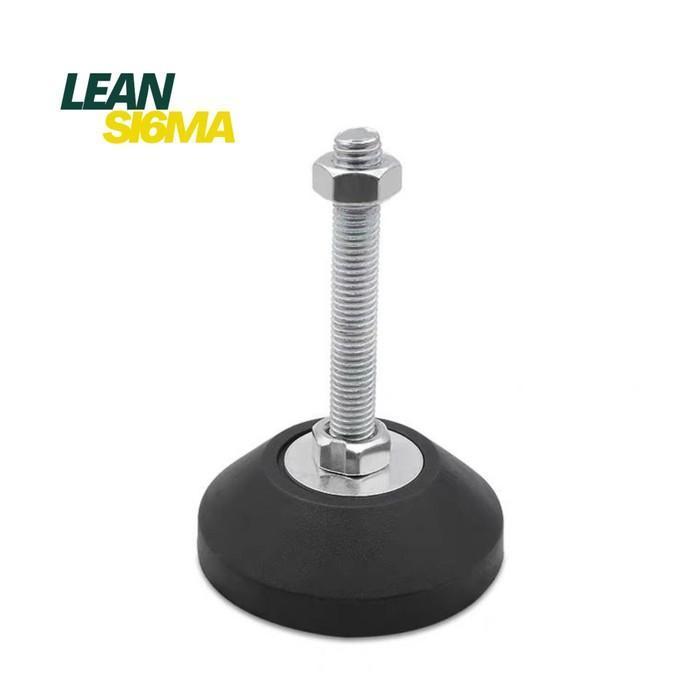 Adjuster Foot 50mm Kaki Meja Conveyor Nylon