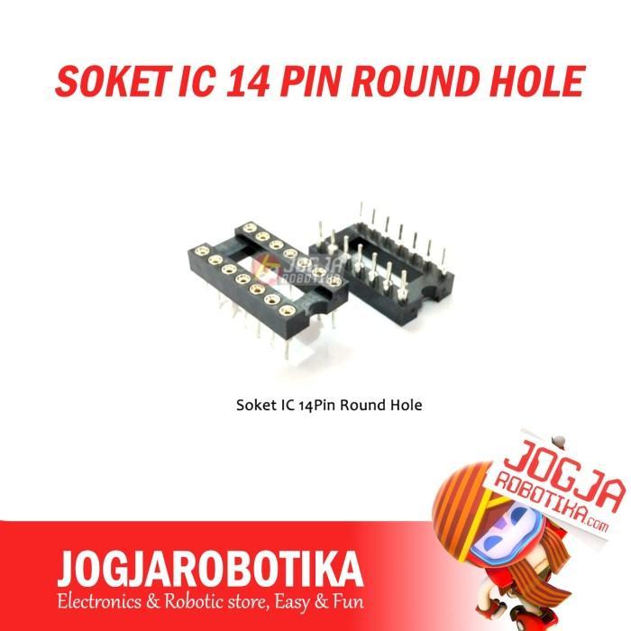 Soket IC 14 Pin Lubang Bulat Socket IC 14P Round Pin 14pin