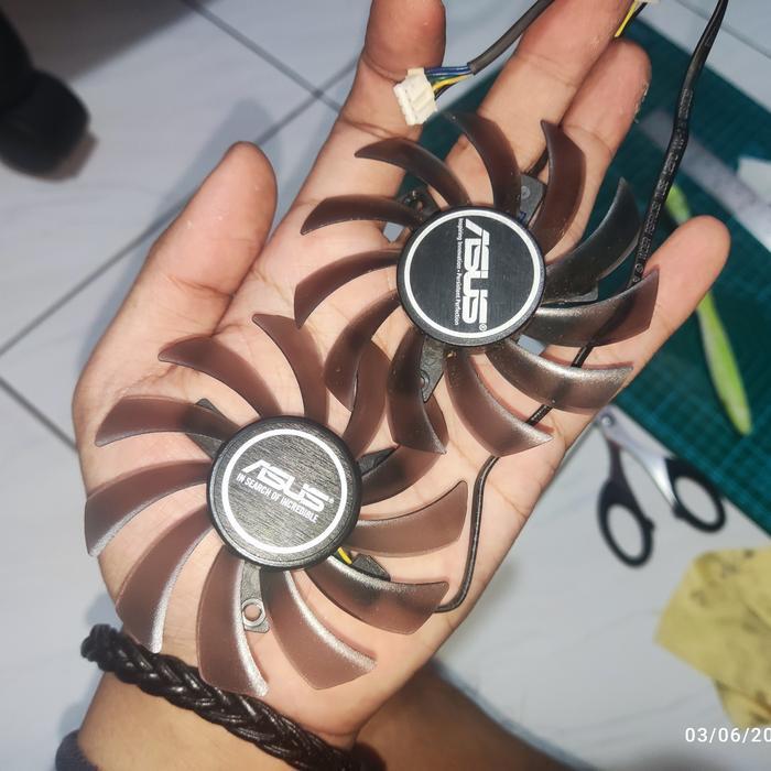 Ada Stok Fan Asus Gtx 750 ti 760 770 960 Gtx 660 670 680 ti 75mm 4pin