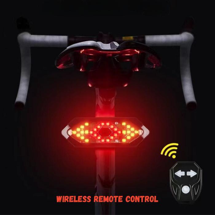Terbaru Lampu Belakang Sepeda Nirkabel Usb Recharge Lampu Sein Sepeda Remote Control Peringatan