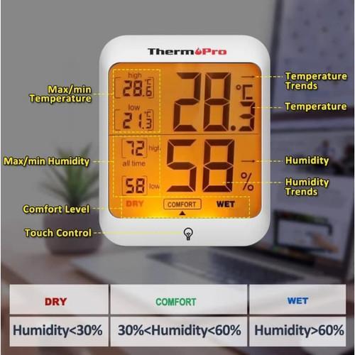 Thermopro Tp-53 Higrometer Thermometer Termometer Dapur Indoor Tp53