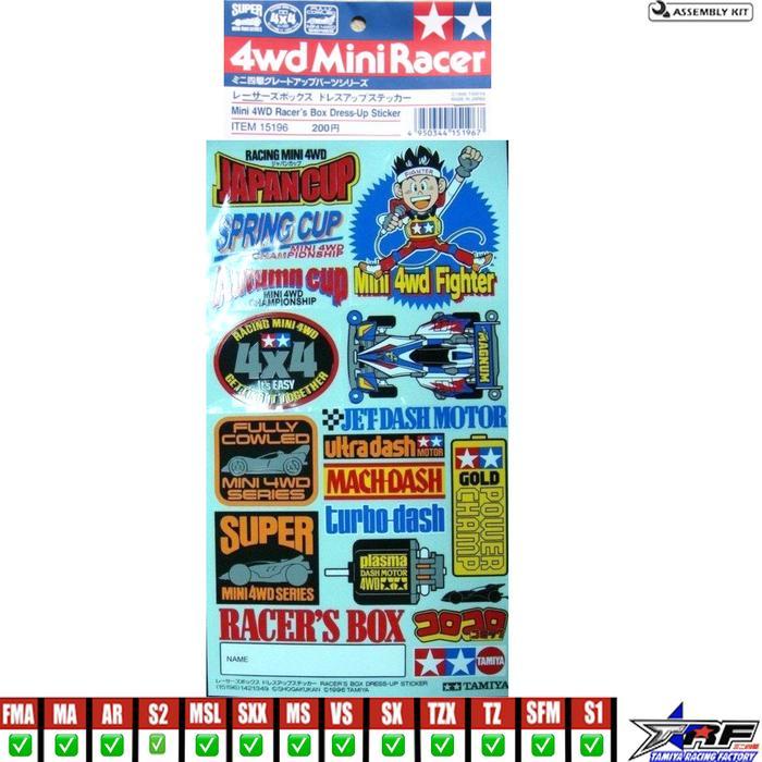 TAMIYA 15196 RACER'S BOX DRESS UP STICKER