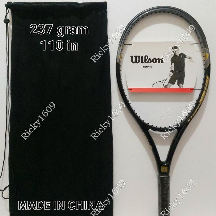 Terlaris Raket Tenis Wilson Hyper Hammer 2.3 Gray/Gold - Hyper Carbon -Original