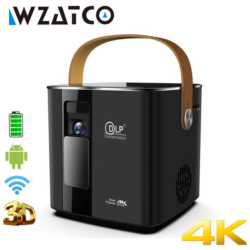 WZATCO P12 Full HD 1080P 4K  3D Projector Smart Android WIFI USB DLP