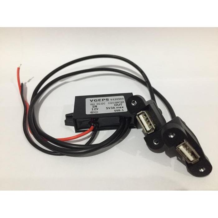 DC DC STEP DOWN 12V KE 5V 3A DOUBLE USB OUTPUT UNTUK GOJEK/ GRABBIKE