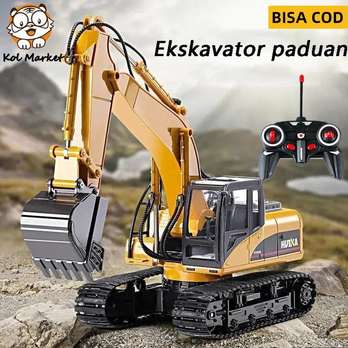 Miniso - Remote Control Excavator Hadiah Ulang Tahun Anak Laki-Laki Excavator Mobil Mainan