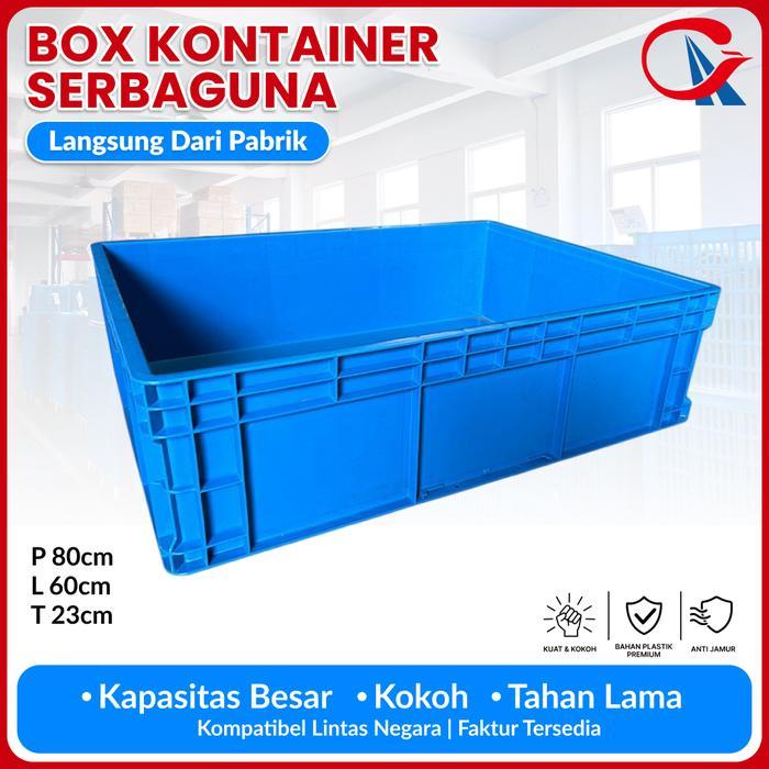 Container Box Logistik, Box Plastik Industri, Storage Box Besar, Kotak Gudang, Box Auto Parts,
