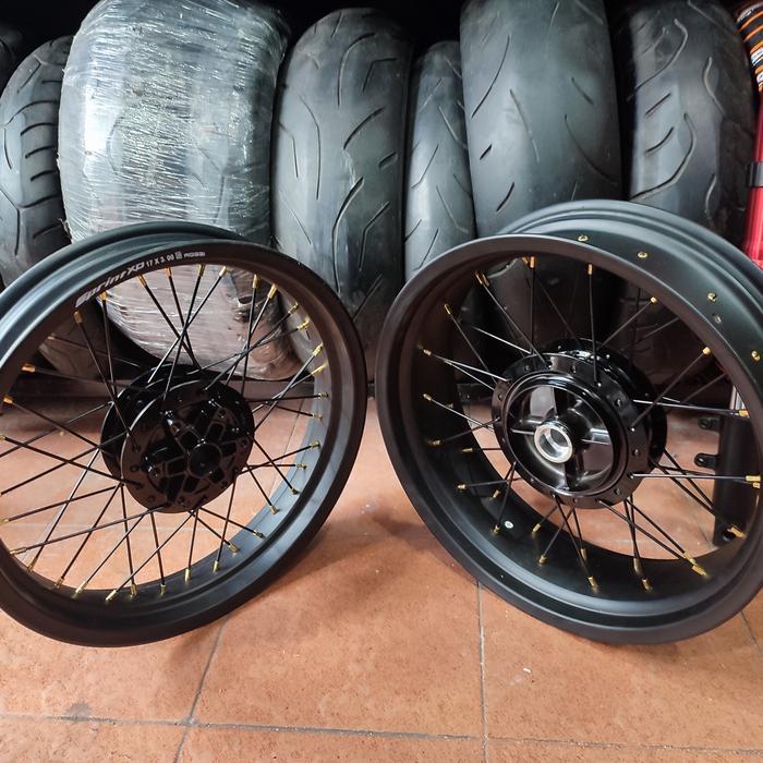 paket velg scorpio lebar lengkap swing arm n gir set