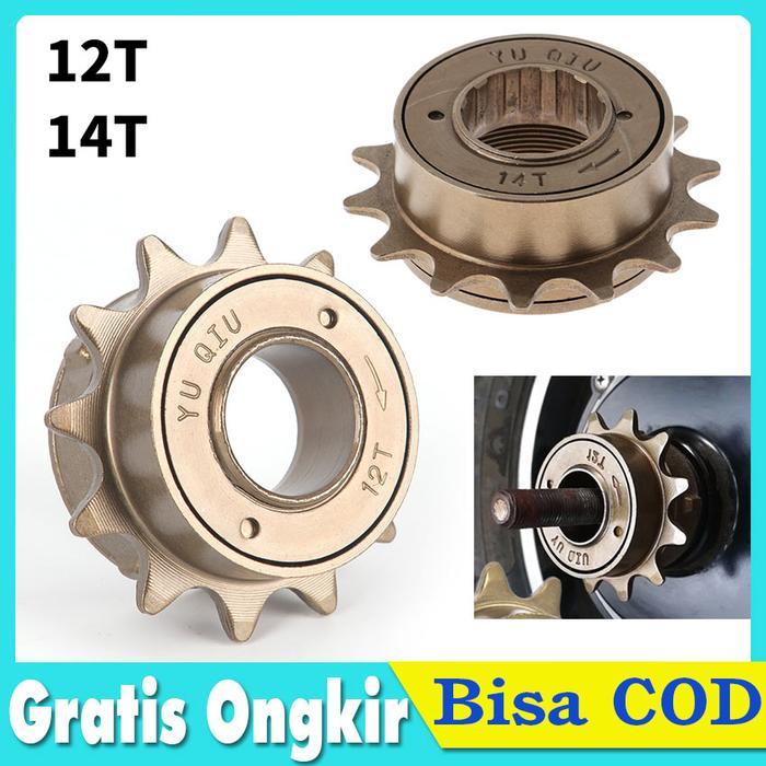 Freewheel Sprocket Sepeda Single Speed Gear 12T / 14T