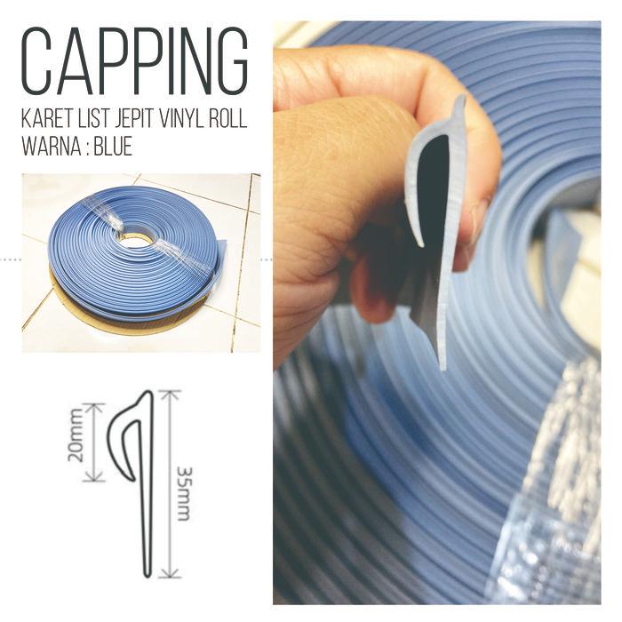 Capping Karet Vinyl Roll/Capping List Penjepit Vinyl Roll