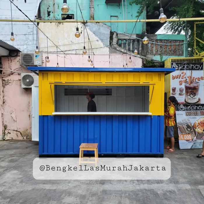 Booth Semi Container / Gerobak Kontainer Knock Down 3x2x2