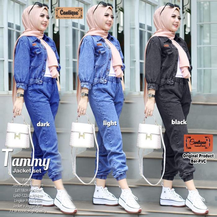 DISKON Bestsr tammy jacket set baju setelan celana panjang modis trendy READY STOCK