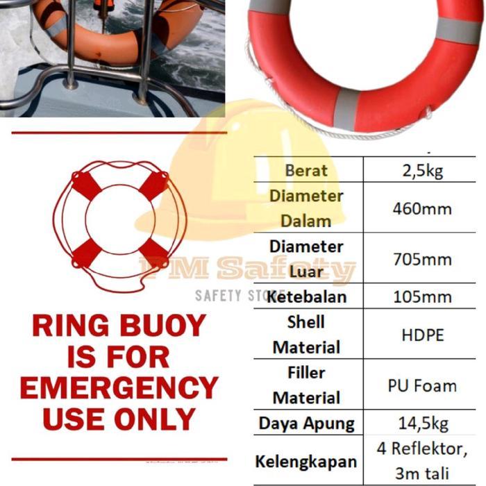 TERLARIS Pelampung Ban Penyelamat, Ringbuoy, Lifebuoy, Pelampung Kapal, Ban Pelampung, Pelampung