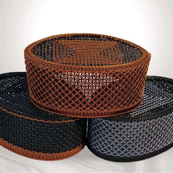 ASLI Peci Rajut Modern Songko Gus Dur Gaya Akar Rajut Topi Hitam Muslim Kopiah Standar Songkok