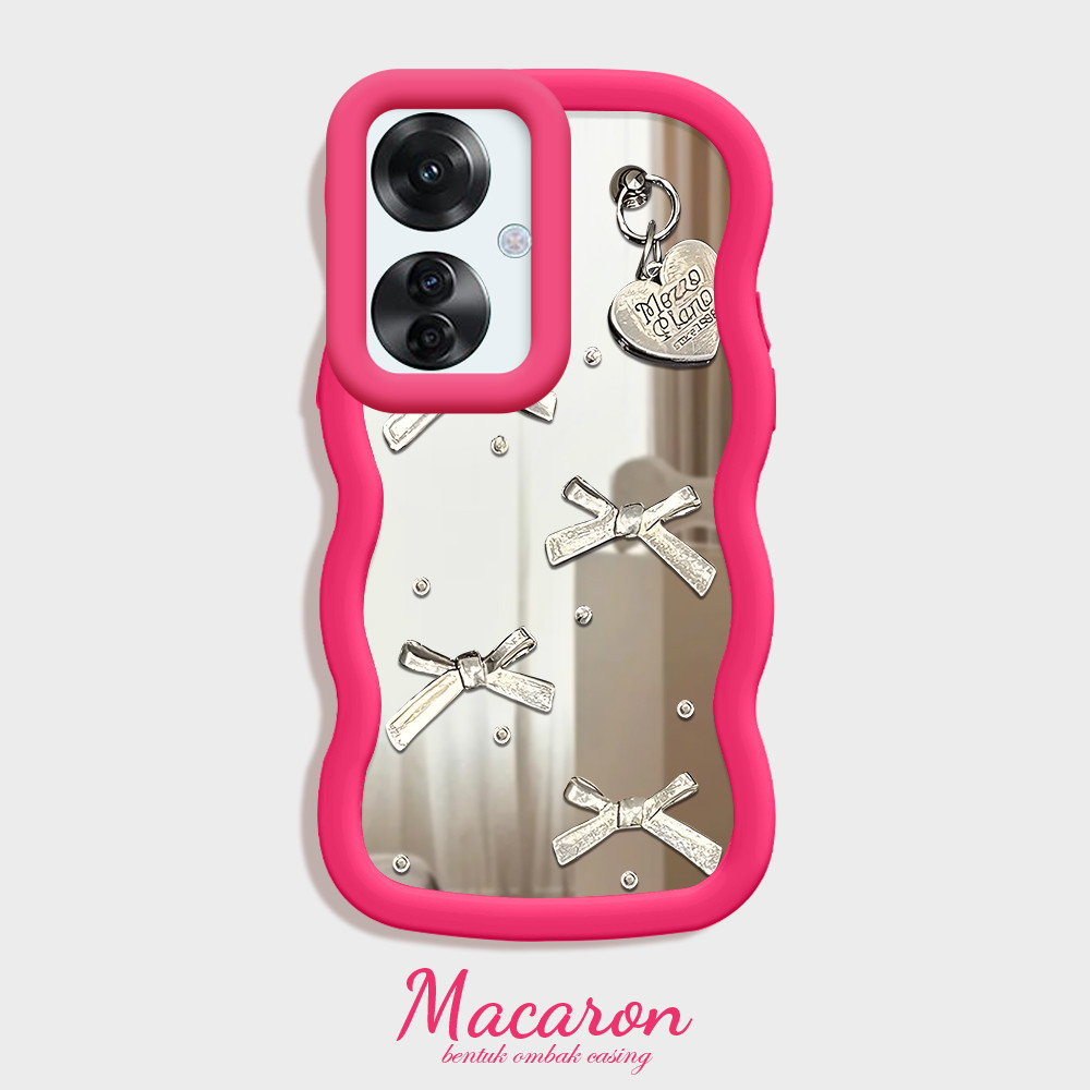 Casing Hp Untuk OPPO Reno 11F 5G Mirror Cassing Phone Berbagai Warna Case Mode Love Kupu Kesing MKL 
