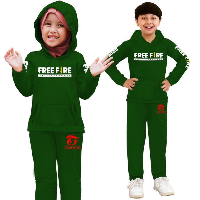 Setelan Anak FF sweater Hoodie Suiter/Topi Piyama ZM300054 Setelan Olahraga Anak Cowo