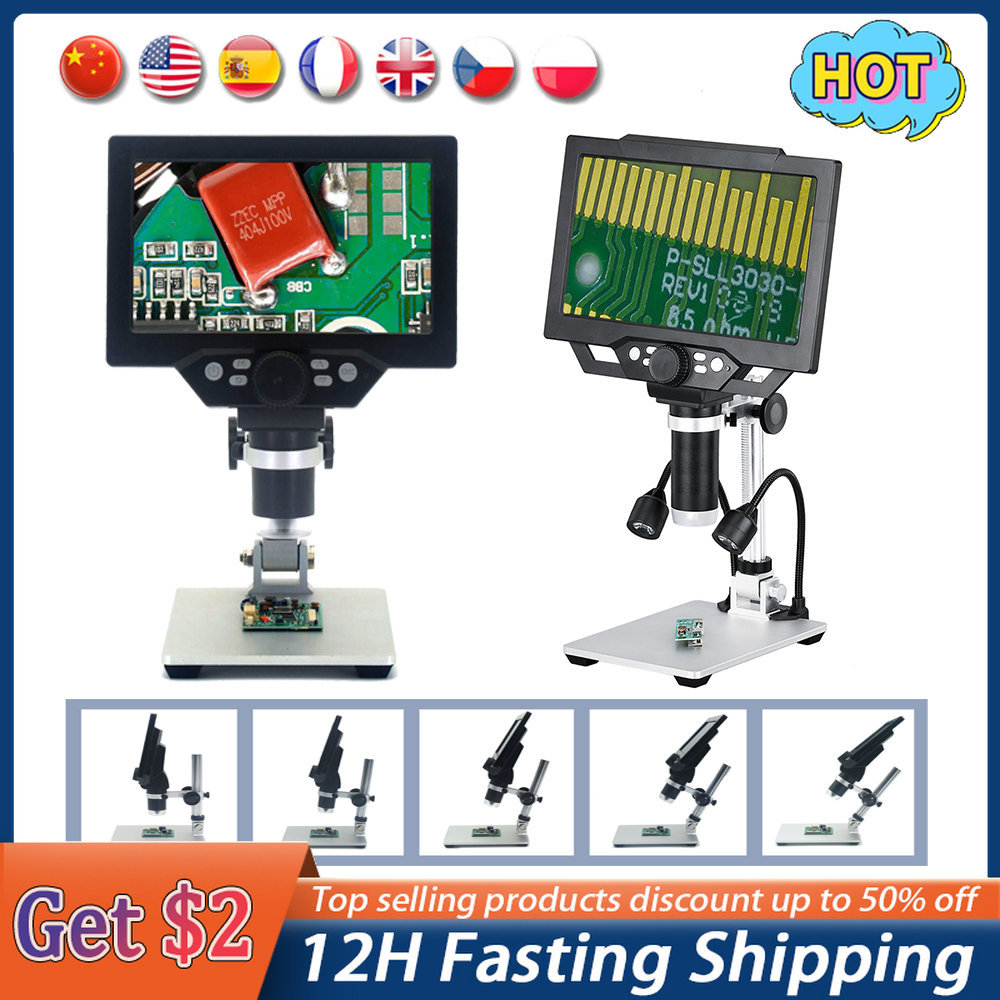 G1200 G1600 Digital Electronic Microscope 1-1600X Amplification Magnifier Microscopes Digital