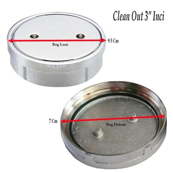Tutup Septic Tank Co 3'' Inch Clean Out Stainless 3'' Brachio