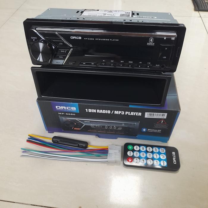 Head Unit Single Din Orca Plus Laci Bawah Tempat Koin Universal