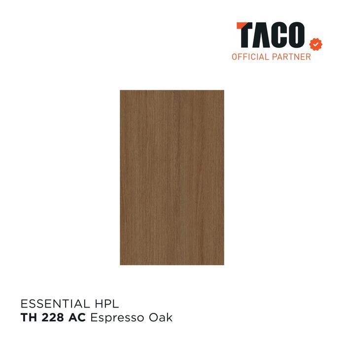 TACO Laminate HPL Serat Kayu Per 1 Lembar 122CM X 244CM - TH 228 AC Espresso Oak