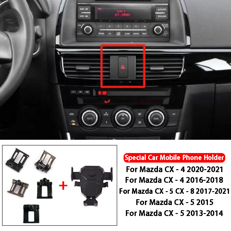 Car Mobile Phone Holder For Mazda CX-4 CX-5 CX-8 2013-2021 Car Stying