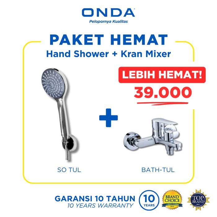 Onda Plumbing - Onda Paket Hemat Hand Shower Set Dan Kran Shower Mixer - Hand Shower So-Tul + Kran