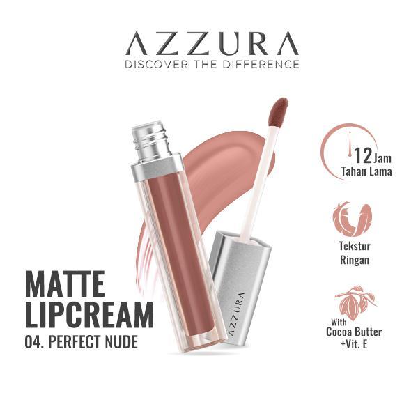 Azzura Matte Lipcream Lipstik Matte Perfect Nude 04