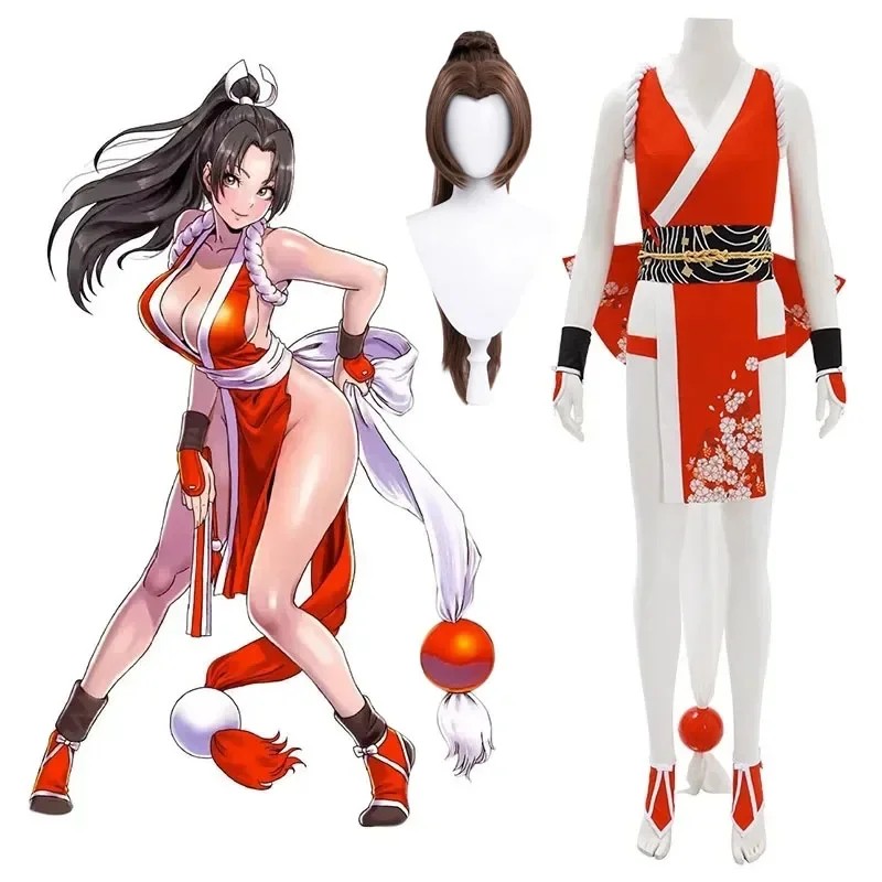 2025 Mai Shiranui Cosplay Costume Game Kof Role Play Uniform Halloween Carnival Party Suit For Women