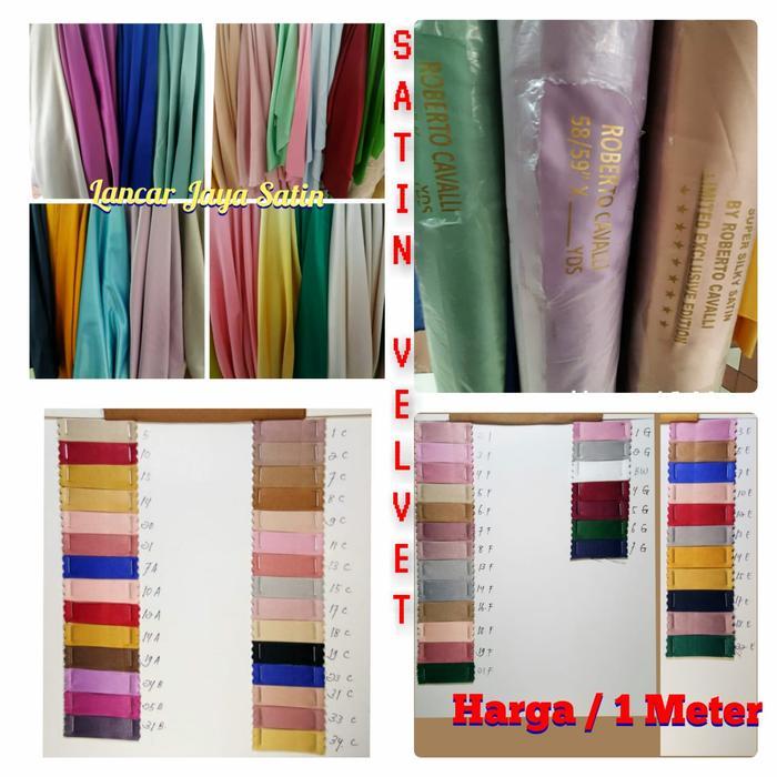bahan - kain satin Velvet / Kain Satin Velvet/1 meter