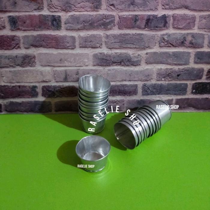 Set 20pcs Cetakan MINI Siomay Dimsum Loyang Bulat Kue Bolu Kukus Cup Cake Aluminium Sambungan